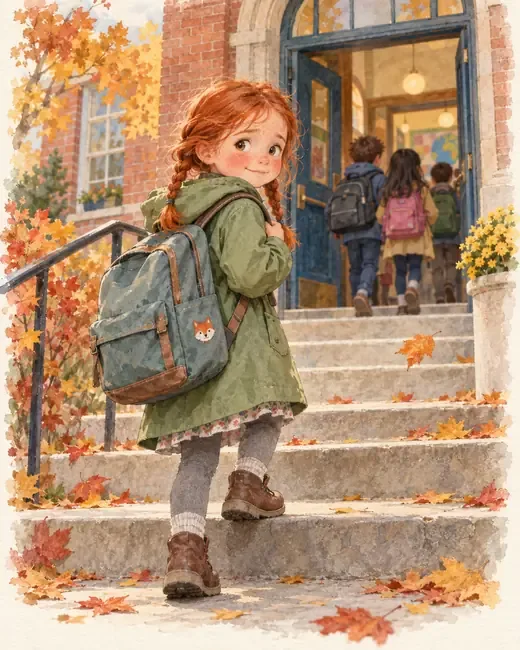 Sample cover art for Zoe's First Day of School